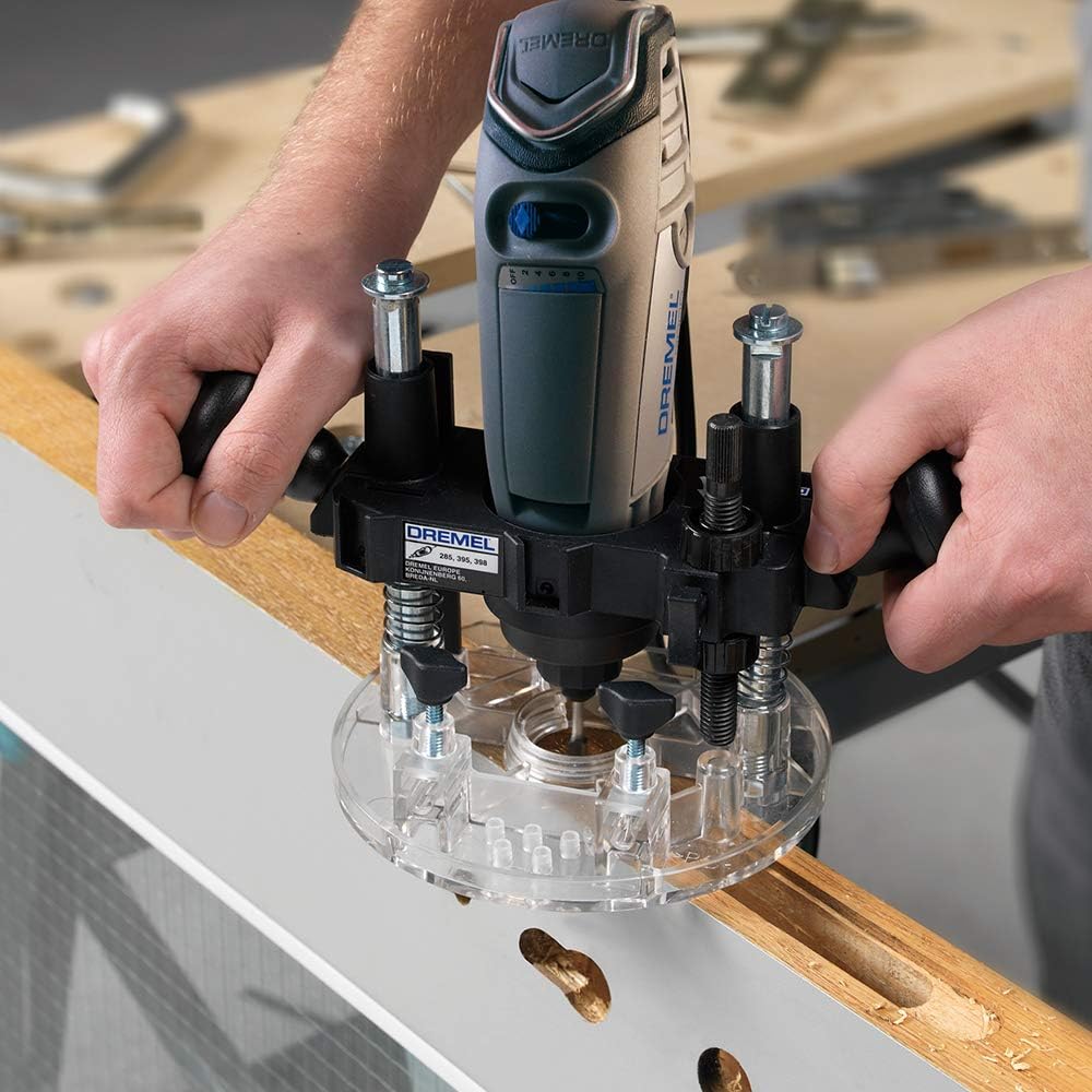 Dremel 4300-9/64 Rotary Tool Kit with Flex Shaft9 Attachments &amp; 64 AccessoriesEngraver, Router, Sander, and Polisher &amp; 335-01 Rotary Tool Plunge Router Attachment – Perfect for Wood