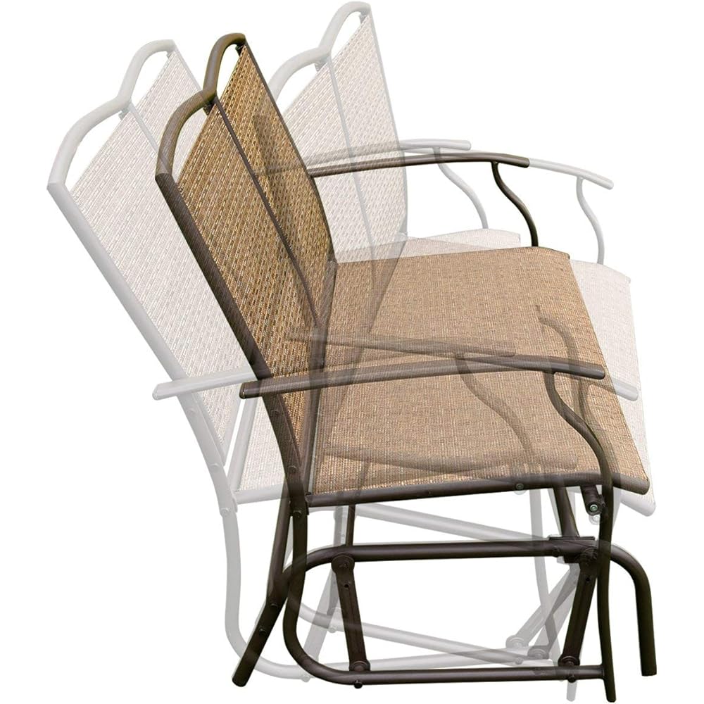 Giantex OP3100-New Patio Glider Bench, Brown 41.5"X28.0"X37"(LXWXH)