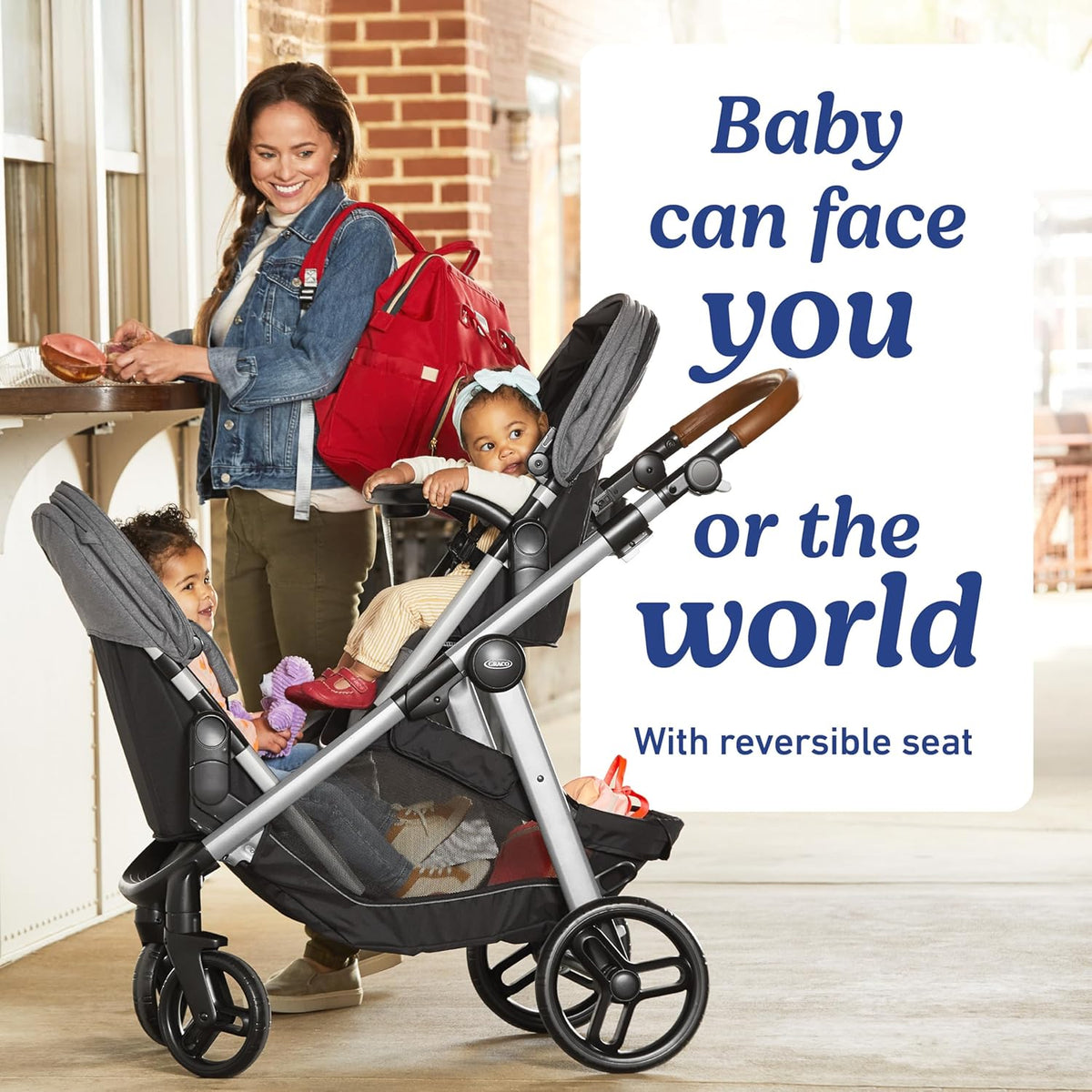Graco Modes Nest2Grow Travel System, Ren with Expandable Double Stroller