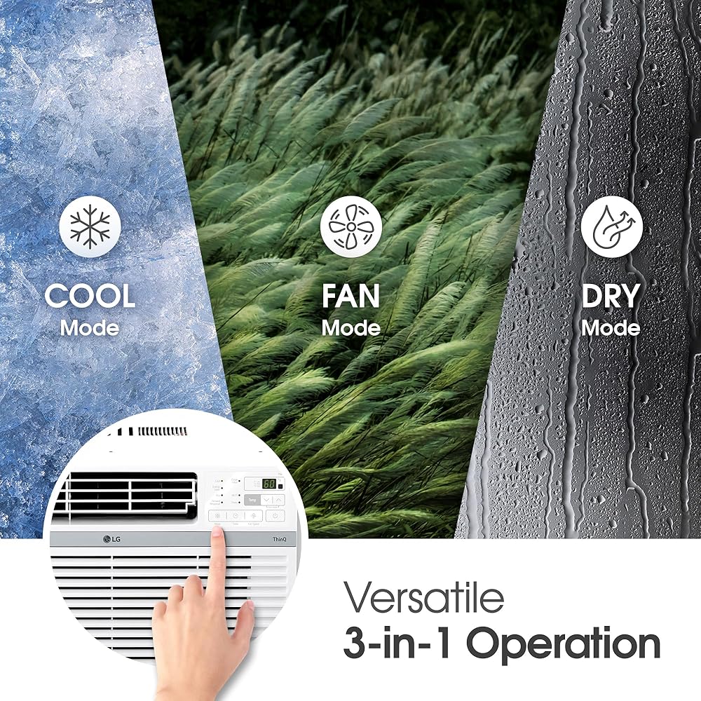 LG LW1024RSM 10,000 BTU Smart Wi-Fi Window Air Conditioner, 115V, White