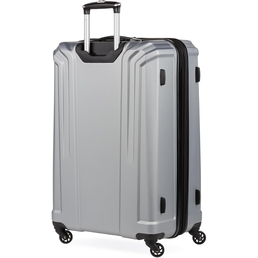 | SwissGear 3750 Hardside Expandable Luggage with Spinner Wheels, Silver, 3-Piece Set (20/24/27) | Suitcases