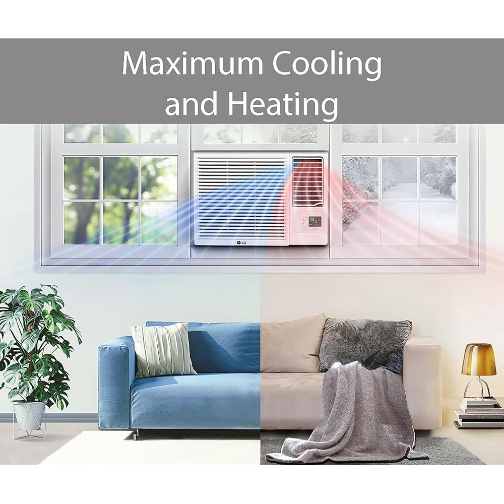 LG 7,600 BTU Window Air Conditioner Unit with Remote Control, 115V, White