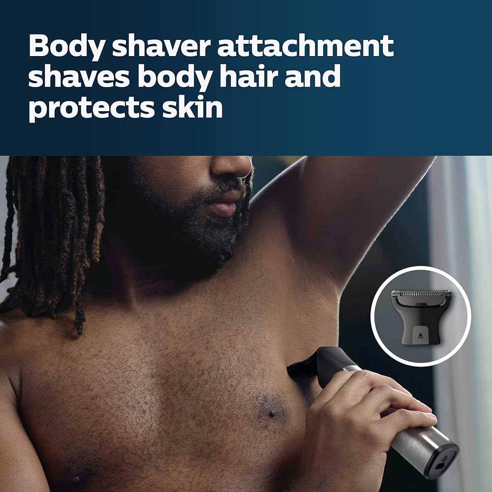 Philips Norelco Multigroom Series 9000-21 Piece Men's Grooming Kit for Beard, Body, face, Nose, Ear Hair Trimmer w/Premium Storage case, MG9510/60