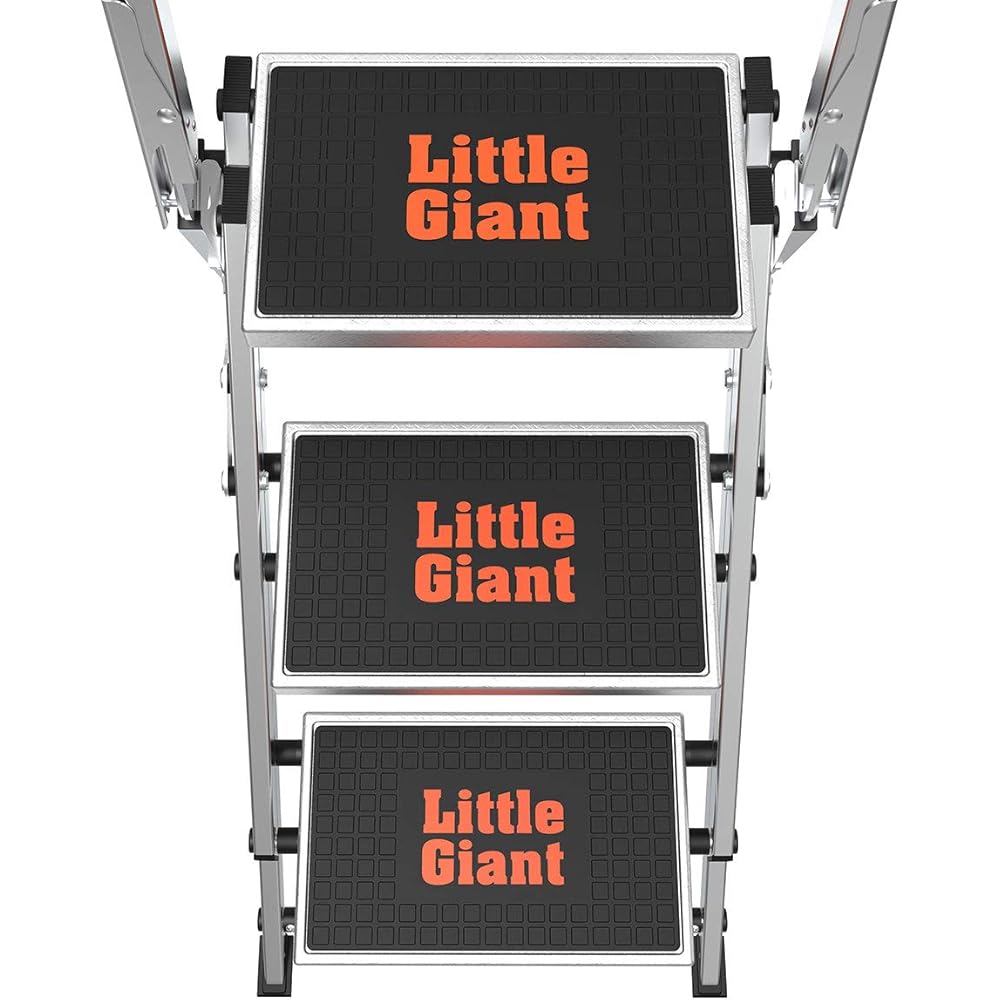 Little Giant Ladders, Safety Step, 3-Step, 3 Foot, Step Stool, Aluminum, Type 1A, 300 lbs Weight Rating, (10310BA)
