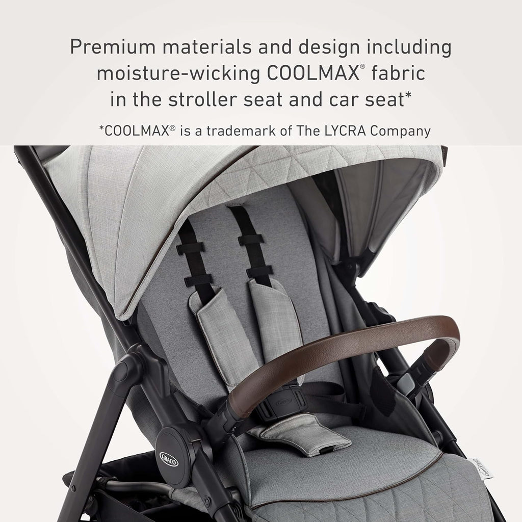 Graco Premier Merge Travel System, Stroller Car Seat Combo, Includes SnugRide SnugFit 35 LX ICS, Midtown