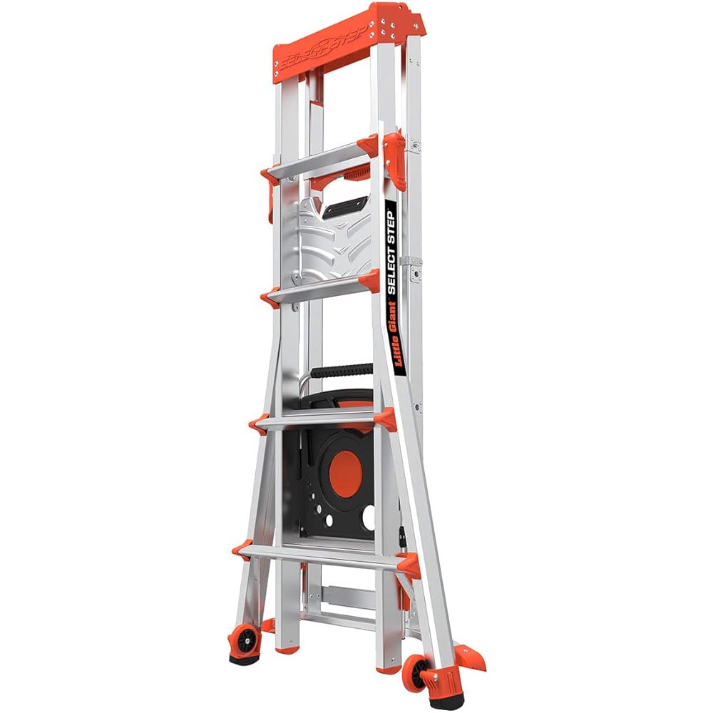 Little Giant Ladders, Select Step with AirDeck Accessory, 5-8 foot, Stepladder, Aluminum, Type 1A, 300 lbs weight rating, (15125-001) Stepladders