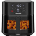 Chefman Air Fryer – 6 QT Compact Airfryer for Quick &amp; Easy Meals, Features Hi-Fry Technology for Extra Crisp, Easy-View Window, Touch Controls with 4 Presets, Nonstick &amp; Dishwasher Safe Basket Black
