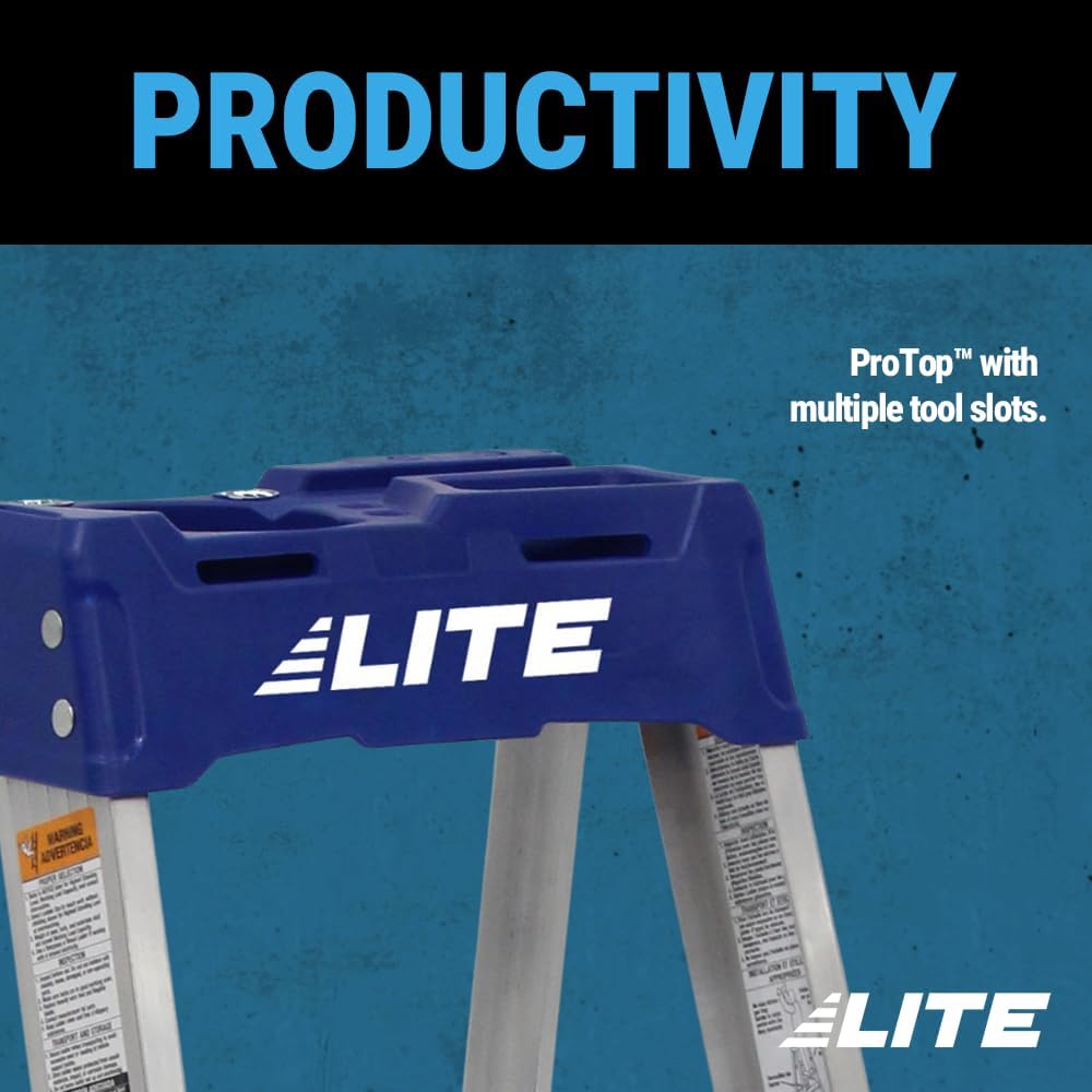 LITE 6-foot Aluminium Step Ladder with tool tray, 250-Pound Load Capacity, Type I, LP-2111-06