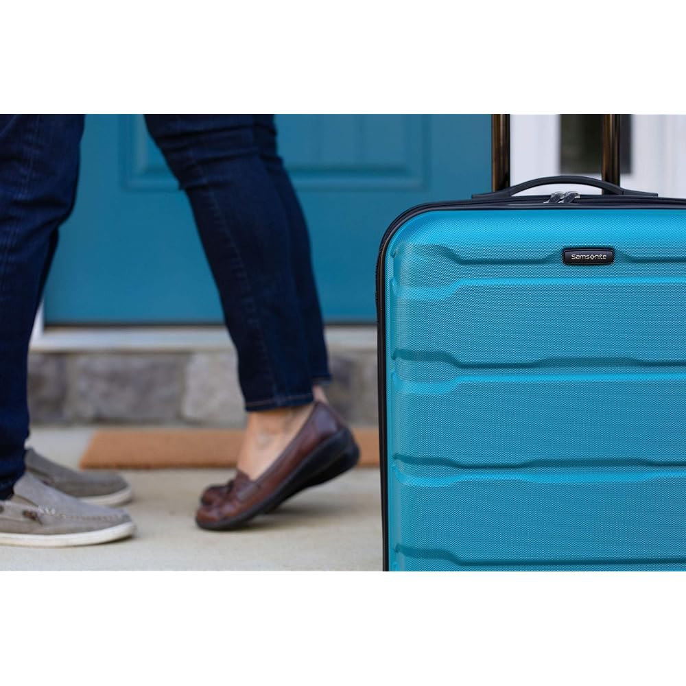 | Samsonite Omni PC Hardside Expandable Luggage with Spinner Wheels, Caribbean Blue, 3-Piece Set (20/24/28) | Suitcases