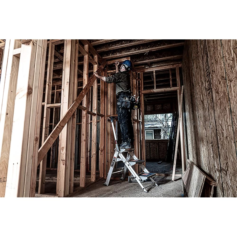 Little Giant Ladders, Safety Step, 3-Step, 3 Foot, Step Stool, Aluminum, Type 1A, 300 lbs Weight Rating, (10310BA)