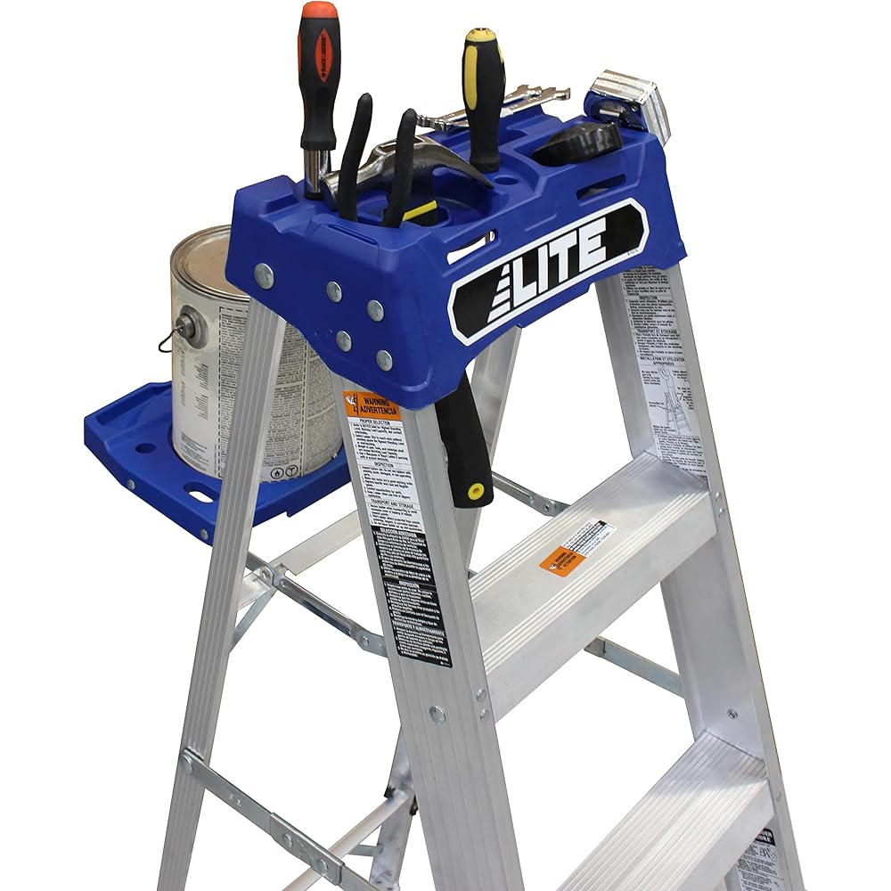 LITE 6-foot Aluminium Step Ladder with tool tray, 250-Pound Load Capacity, Type I, LP-2111-06