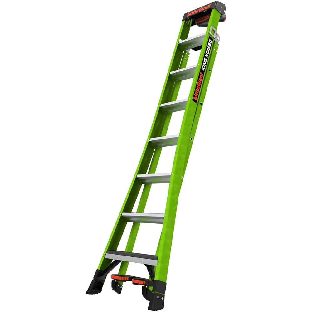 Little Giant Ladder Systems 13908-071 King Kombo 3-in-1 Ladder, 8 Ft, Green