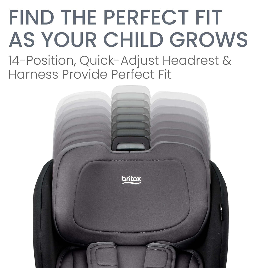 Britax Poplar Convertible Car Seat, 2-in-1 Car Seat with Slim 17-Inch Design, ClickTight Technology, Stone Onyx