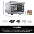 Ninja Prestige Smart XL with Pro Cook System 10-in-1 Air Fry Digital Countertop Convection Toaster Oven with Air Fry, Air Roast, Broil &amp; Bake, Pro Cook Thermometer, 1800 Watts, Stainless Steel, DT551