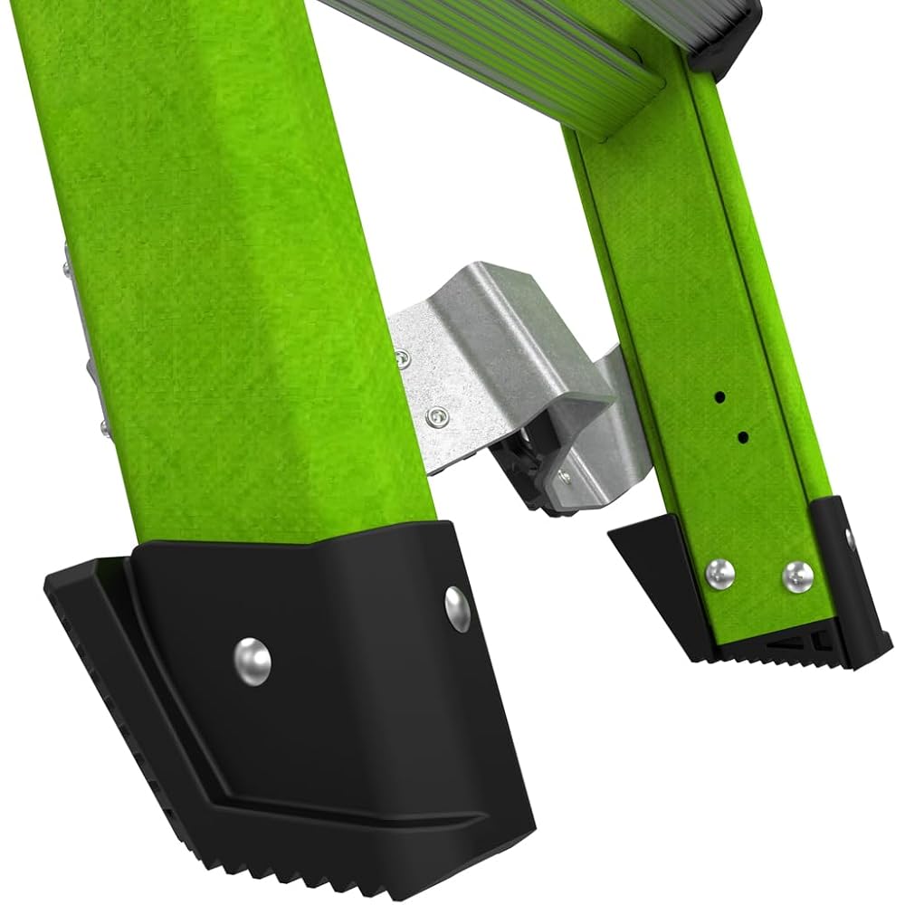 Little Giant Ladders, King Kombo 2.0 XT, Industrial, M6, 6 Ft. A Frame, 10 Ft. Extension, Fiberglass, Type 1AA, 375 lbs Weight Rating, (13936-071), Hi-viz Green