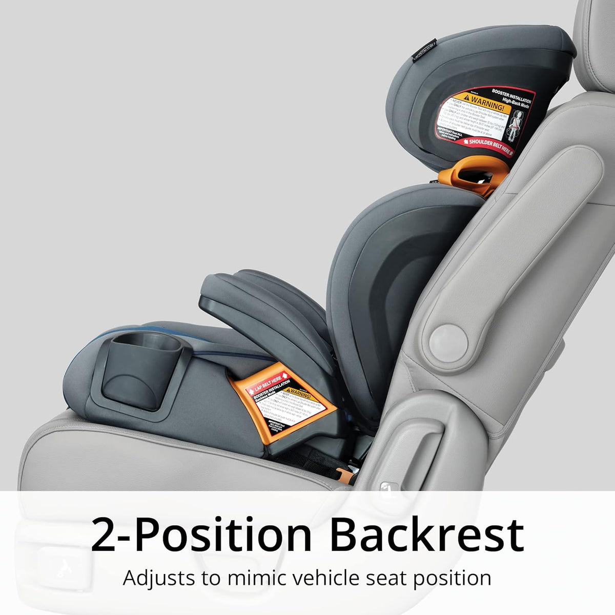Chicco KidFit ClearTex Plus 2-in-1 Belt-Positioning Booster Car Seat, Backless and High Back Booster Seat, for Children Aged 4 Years and up and 40-100 lbs. | Lilac/Purple