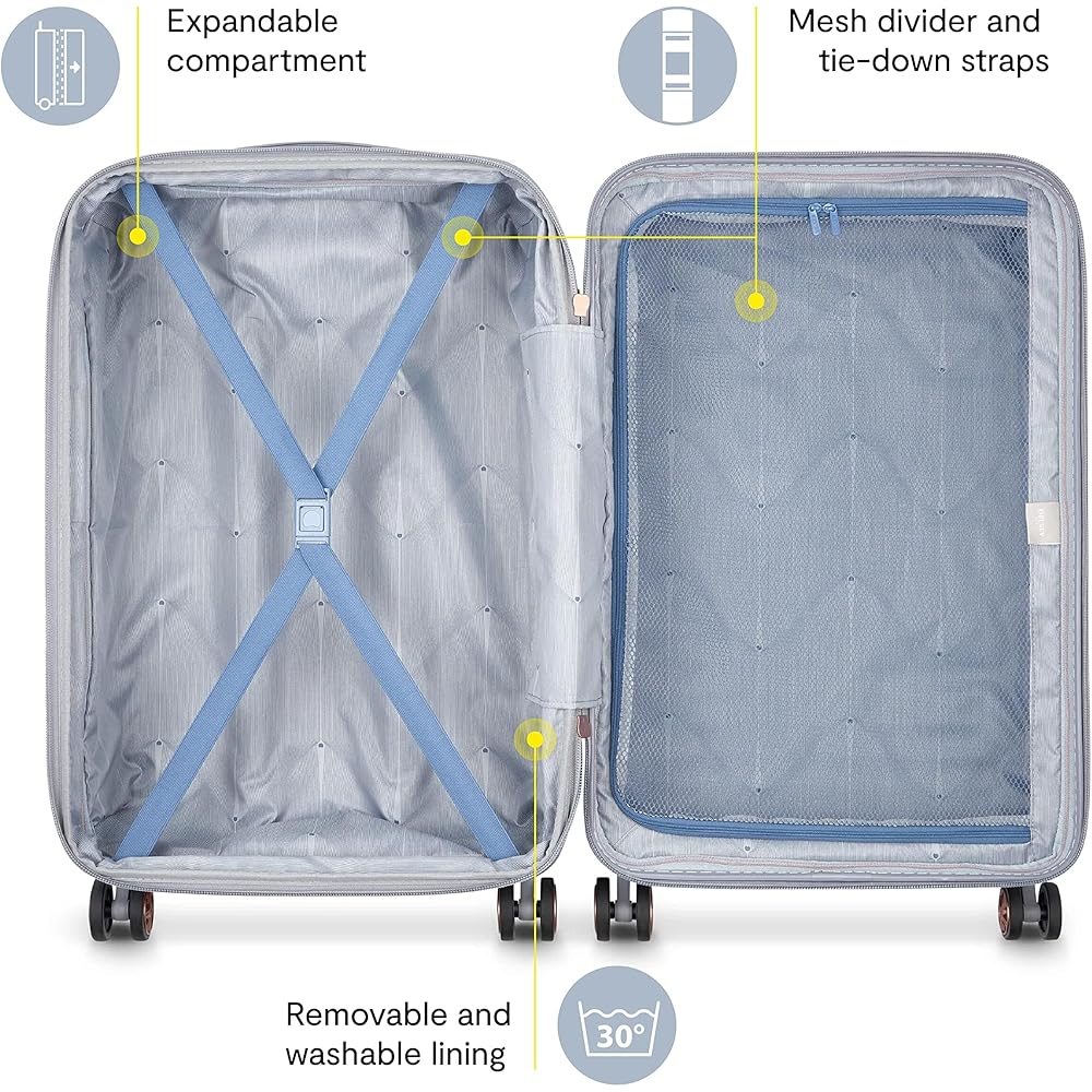 | DELSEY PARIS Cruise 3.0 Hardside Expandable Luggage with Spinner Wheels, Graphite, 3 Piece Set (20/24/28) | Suitcases