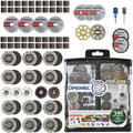 Dremel EZ725 70-Piece All-Purpose Rotary Tool Accessory Set With Storage Kit EZ-Lock And EZ Drum For Faster Accessory Changes Perfect for Cutting, Polishing, Cleaning, And Sanding