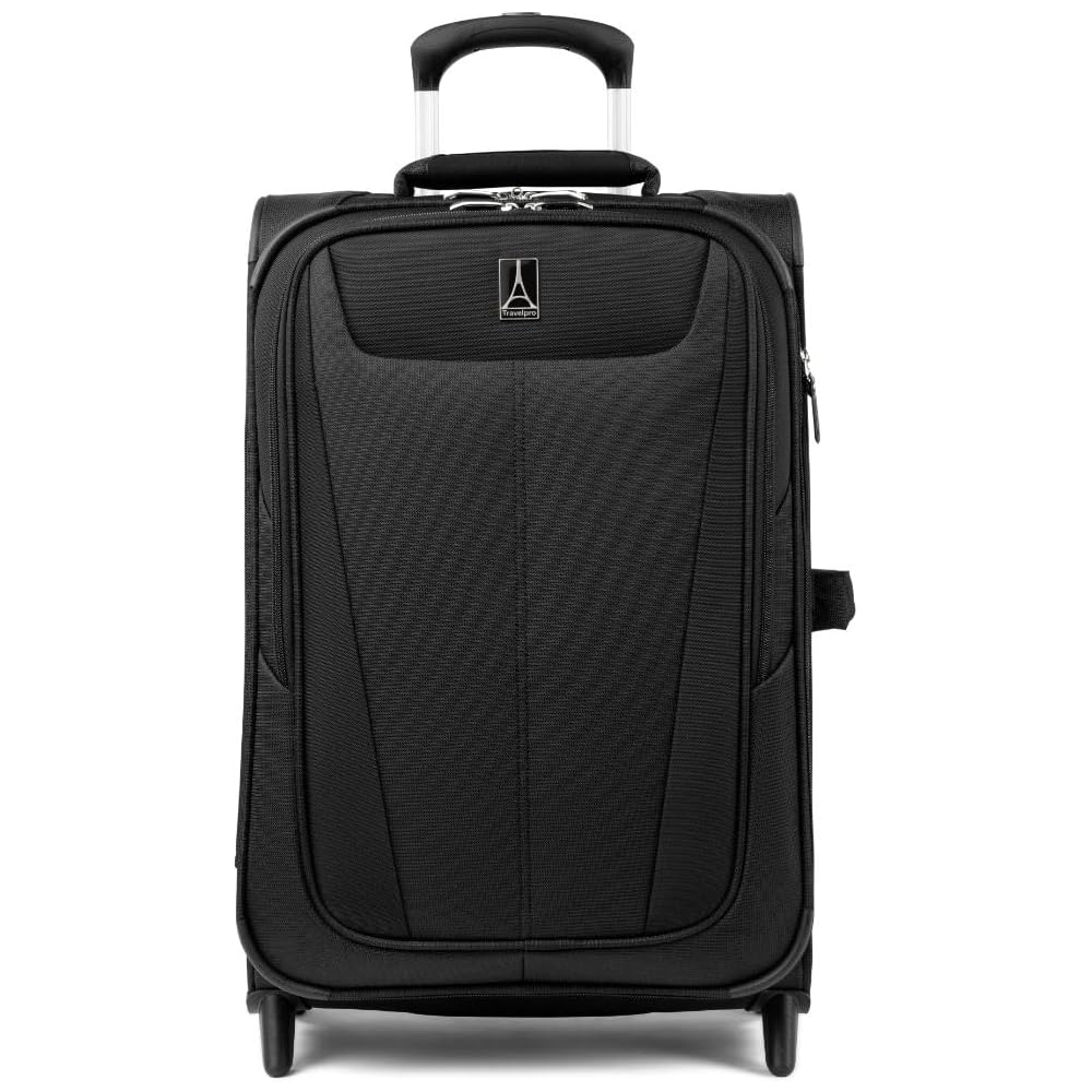 | Travelpro Maxlite 5 Softside Expandable Upright 2 Wheel Carry on Luggage, Lightweight Suitcase, Men and Women, Black, Carry On 22-Inch | Suitcases