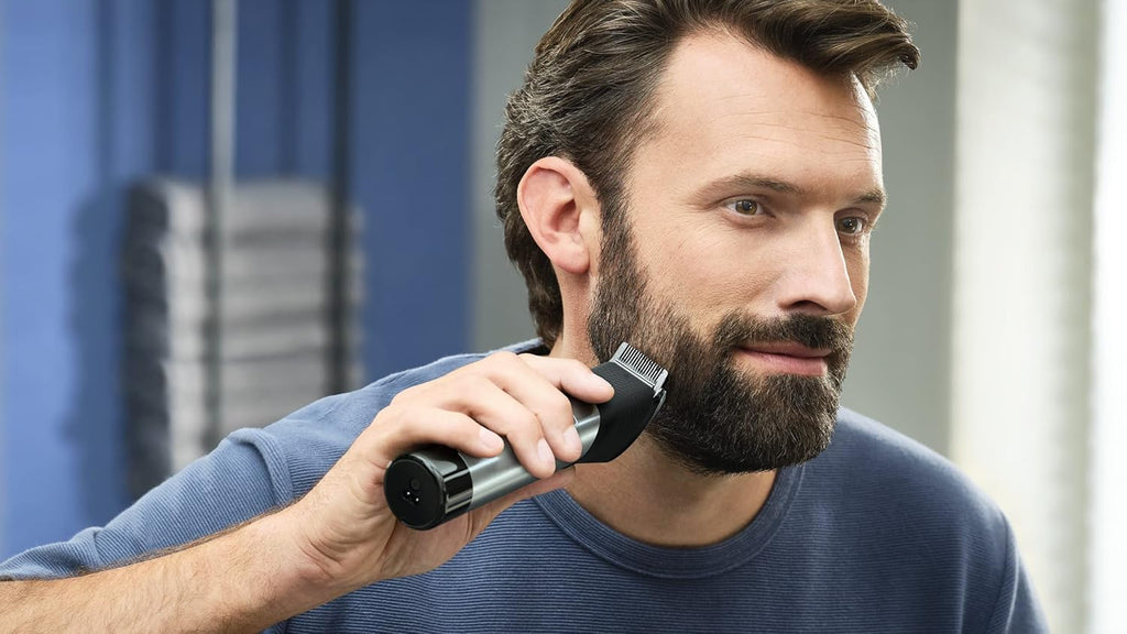 Norelco Philips Series 9000, Ultimate Precision Beard and Hair Trimmer with Beard Sense Technology for an Even Trim, BT9810/40