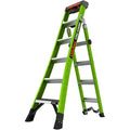 Little Giant Ladders, King Kombo 2.0 XT, Industrial, M6, 6 Ft. A Frame, 10 Ft. Extension, Fiberglass, Type 1AA, 375 lbs Weight Rating, (13936-071), Hi-viz Green