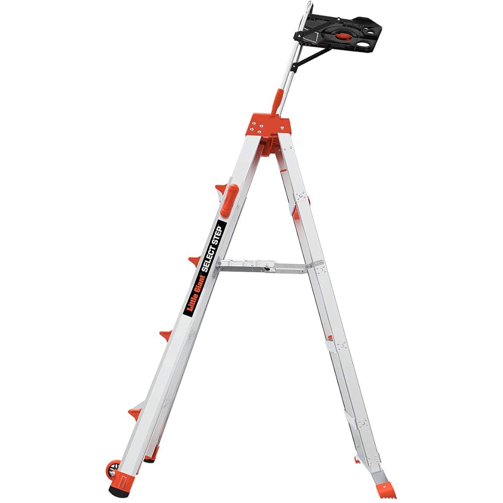 Little Giant Ladders, Select Step with AirDeck Accessory, 5-8 foot, Stepladder, Aluminum, Type 1A, 300 lbs weight rating, (15125-001) Stepladders