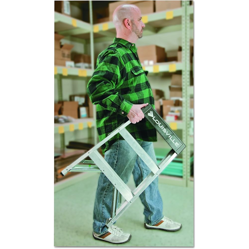 Louisville Ladder 2-Foot Aluminum Step Stool Industrial, 300-Pound Load Capacity, Type IA, AS3002