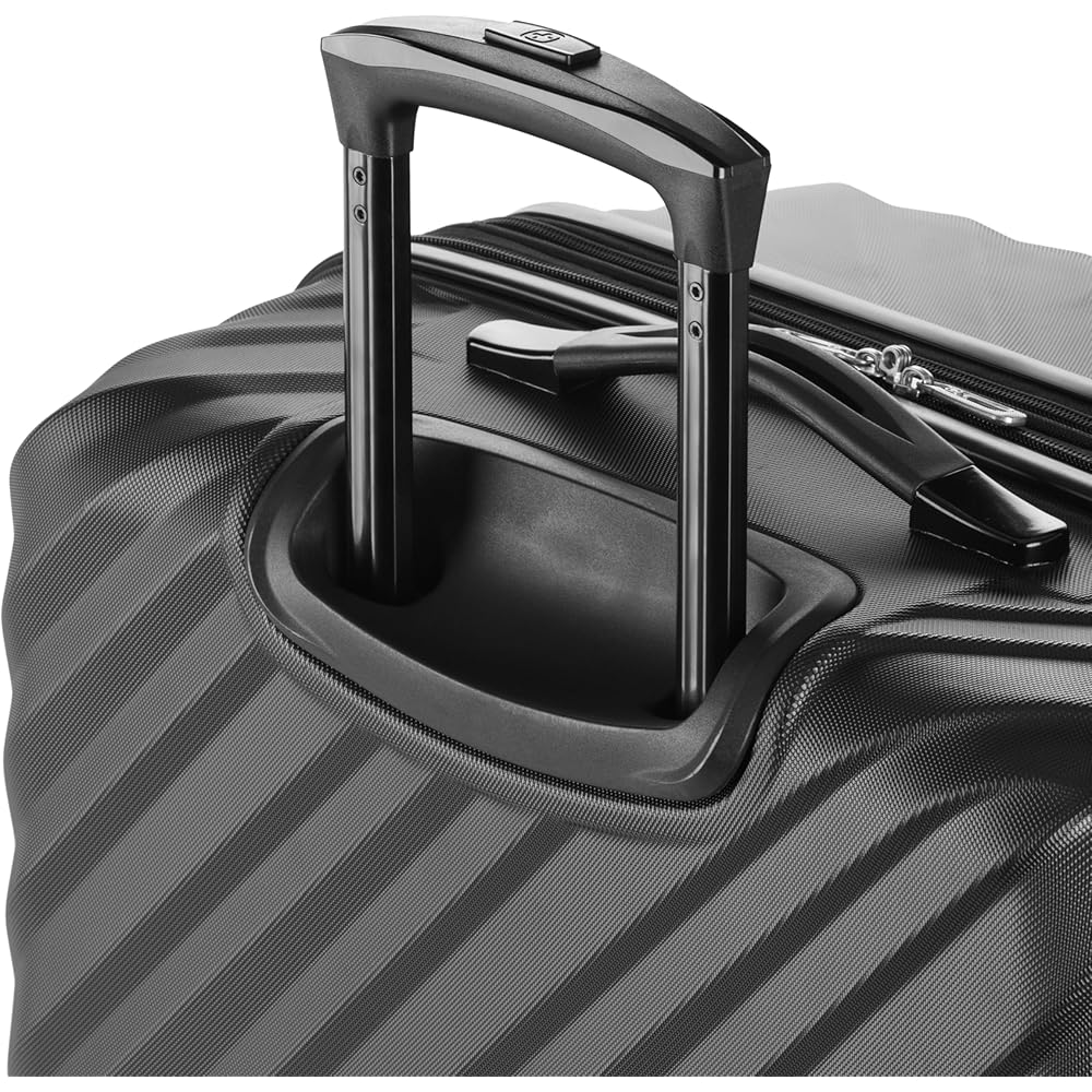 | SwissGear Lightweight Expandable Spinner, Black Wave, 3-Piece Set | Luggage Sets