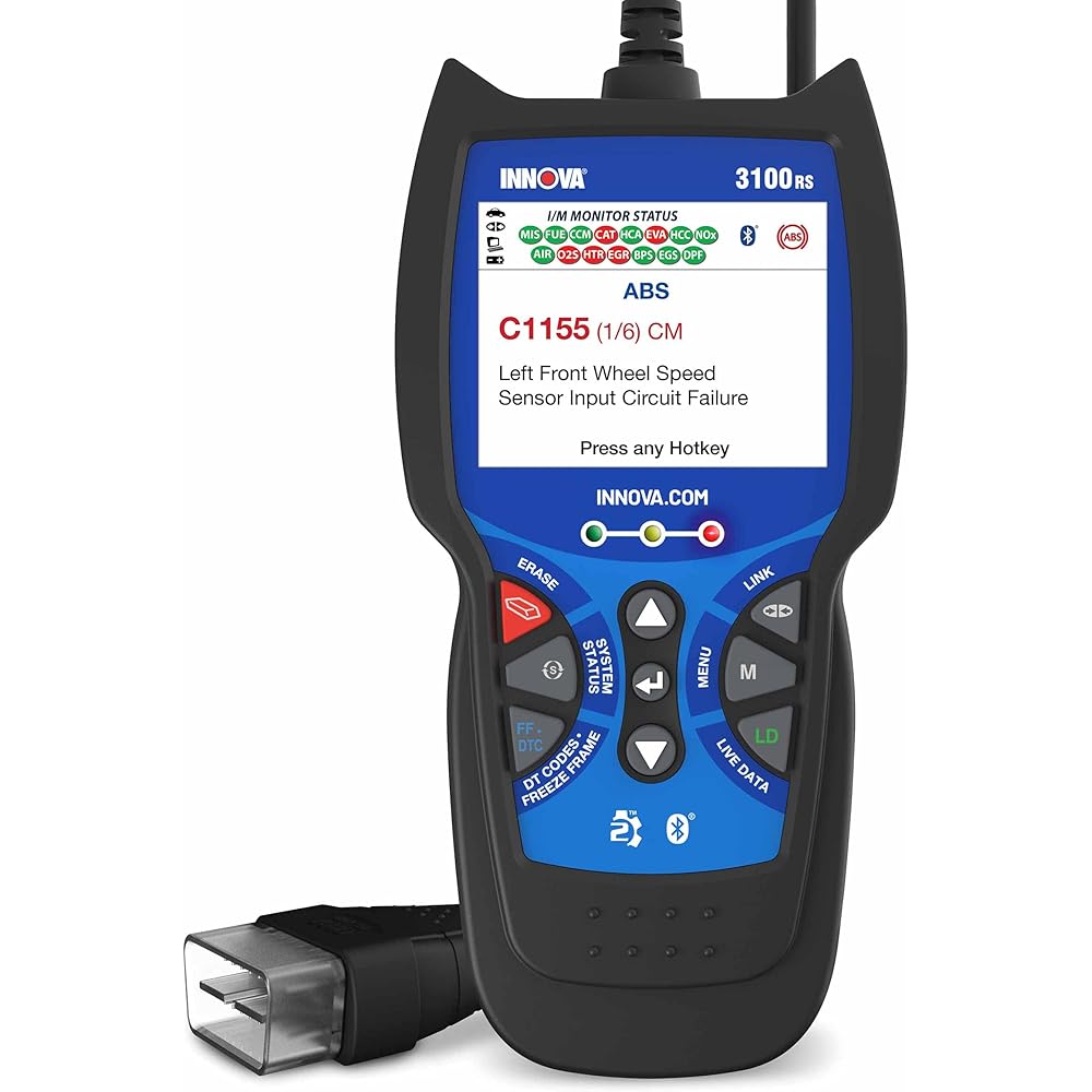 INNOVA 3100RS, OBD2 Scanner, ABS SRS Airbag Scan Tool with Airbag Light &amp; Oil Light Reset, Stream Graph &amp; Record Live Data, Get Suggested Repair &amp; Parts on iPhone or Android