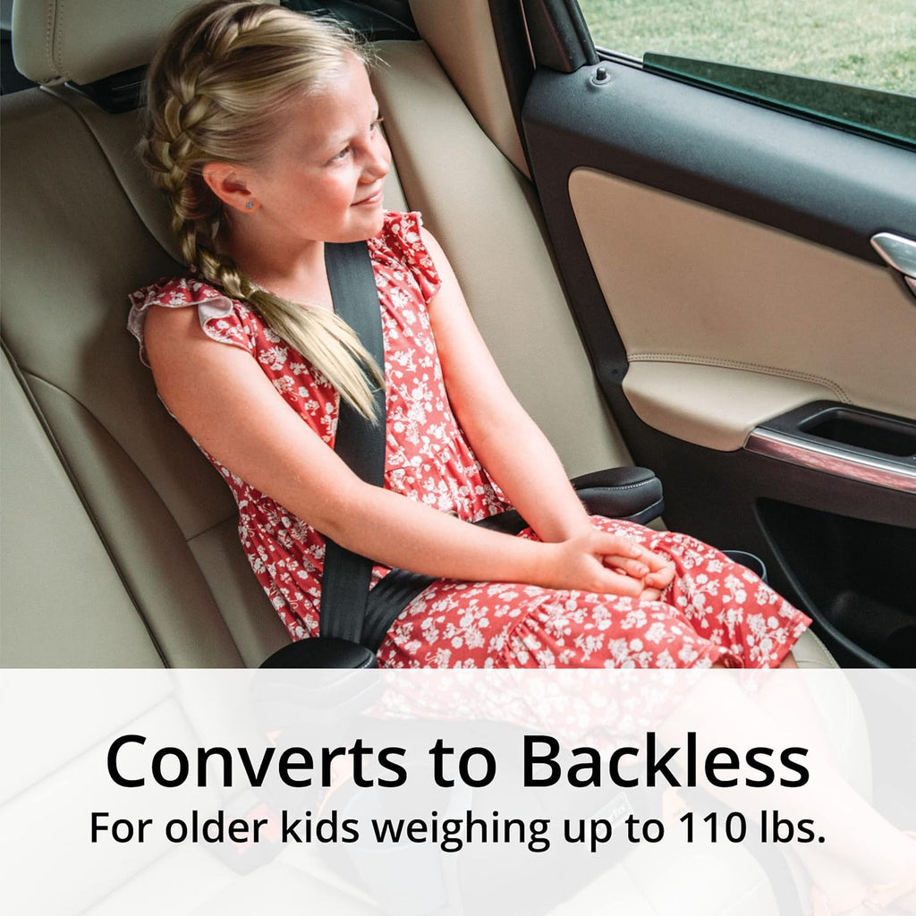 Chicco KidFit ClearTex Plus 2-in-1 Belt-Positioning Booster Car Seat, Backless and High Back Booster Seat, for Children Aged 4 Years and up and 40-100 lbs. | Lilac/Purple