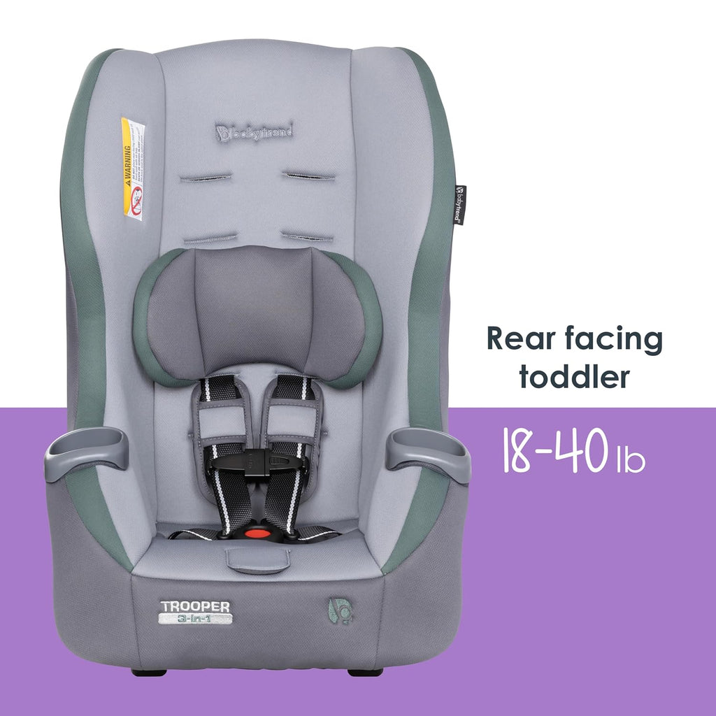 Baby Trend Trooper 3-in-1 Convertible Car Seat, Dash Sage
