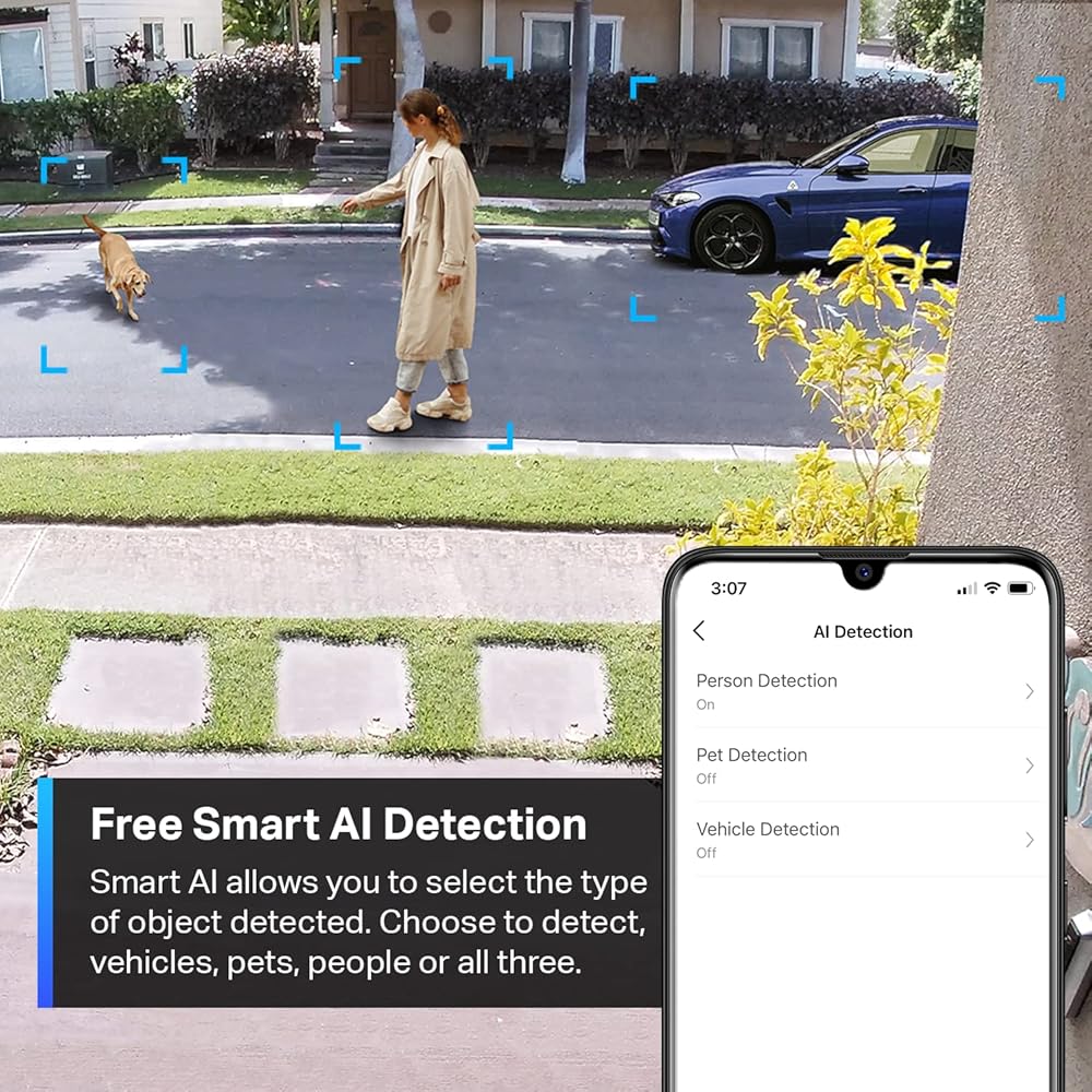 Tapo TP-Link 2K QHD Outdoor Wireless Security Camera System, Up to 180D Battery, Color Night Vision w/Starlight Sensor, Motion/Person/Pet/Vehicle Detection, Works w/Alexa &amp;Google Home, C420S2