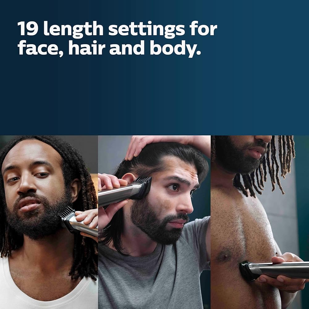 Philips Norelco Multigroom Series 9000-21 Piece Men's Grooming Kit for Beard, Body, face, Nose, Ear Hair Trimmer w/Premium Storage case, MG9510/60
