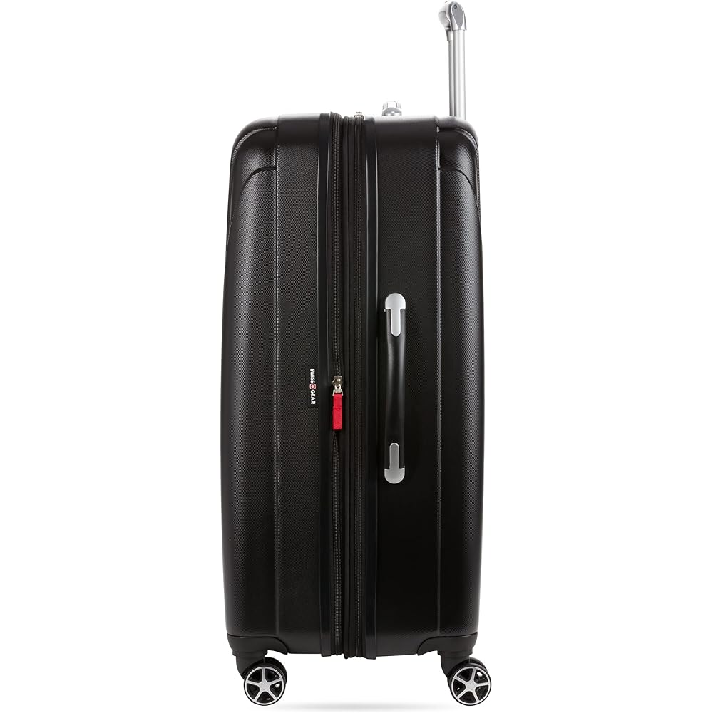 | SwissGear 7585 Hardside Expandable Luggage with Spinner Wheels, Black, 3-Piece Set (19/23/27) | Suitcases