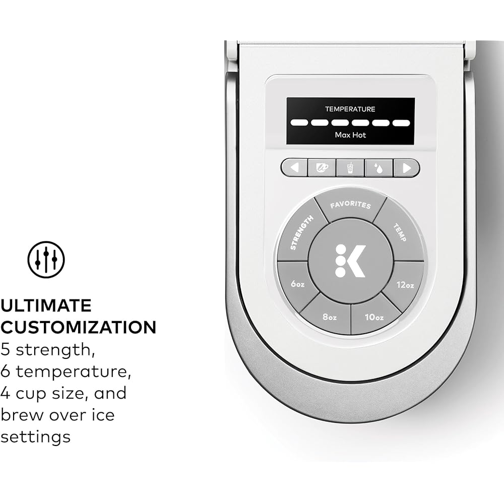 Keurig K-Supreme SMART Single Serve Coffee Maker With WiFi Compatibility, 4 Brew Sizes, And 66oz Removable Reservoir, Compatible with Alexa, White