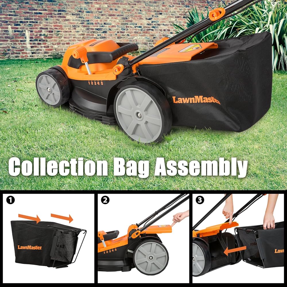 LawnMaster MEB1216K Electric Lawn Mower 16-Inch 12AMP