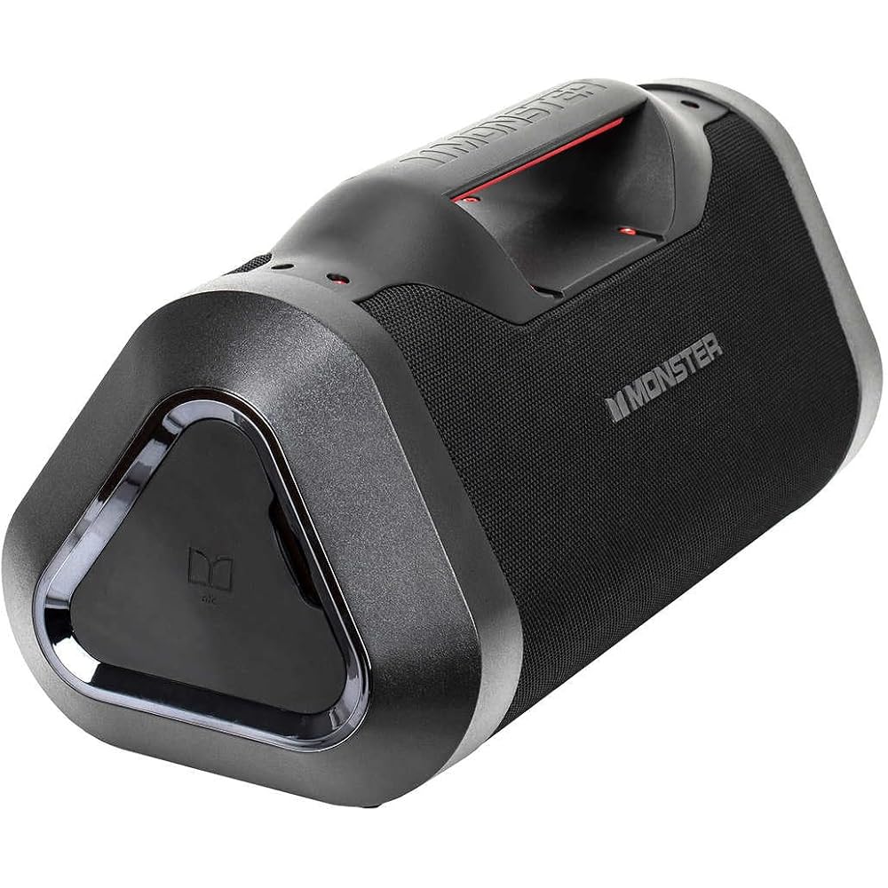 Monster Bluetooth BoomboxIPX5 Rechargeable Waterproof Bluetooth Speaker with USB Charge Out &amp; Aux Input, 120W Portable Wireless Speaker