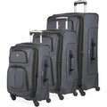 | SwissGear Sion Softside Expandable Luggage, Dark Grey, 3-Piece Set (21/25/29) | Carry-Ons