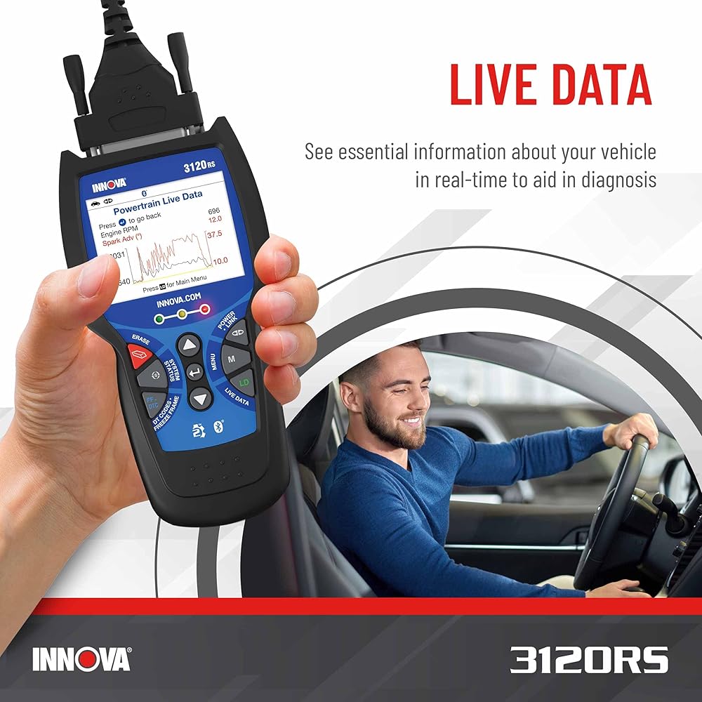 Innova 3120RS Code Scanner Professional OBD2 Scanner Smog Test Scan Tool ODB1 Adapters RepairSolutions2 App