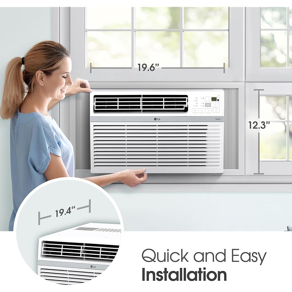 LG LW1024RSM 10,000 BTU Smart Wi-Fi Window Air Conditioner, 115V, White