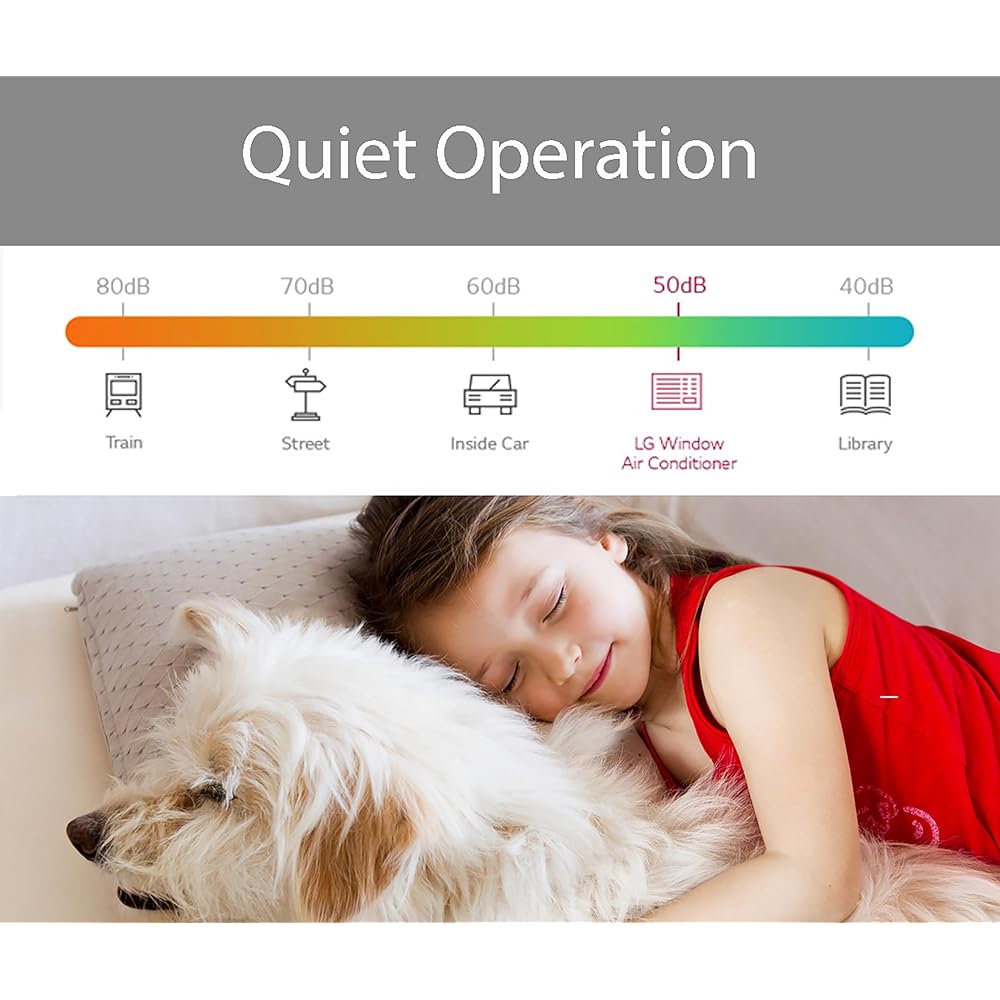 LG 7,600 BTU Window Air Conditioner Unit with Remote Control, 115V, White