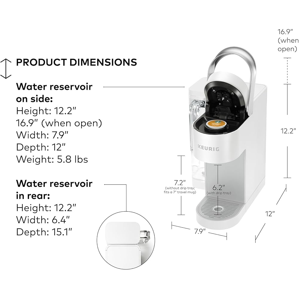Keurig K-Supreme SMART Single Serve Coffee Maker With WiFi Compatibility, 4 Brew Sizes, And 66oz Removable Reservoir, Compatible with Alexa, White