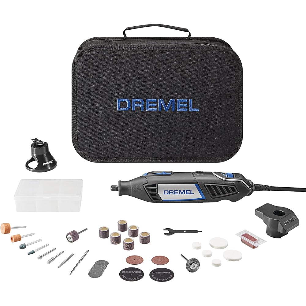 Dremel 4000-2/32 Variable Speed Rotary Tool Kit-Engraver, Polisher, and SanderPerfect for Cutting, Detail Sanding, Engraving, Wood Carving, and Polising2 Attachments &amp; 32 Accessories