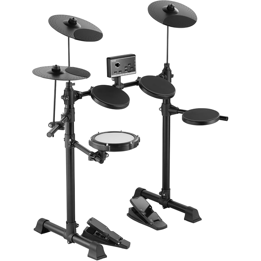 VEVOR Electric Drum Set, 15 Drum Kits &amp; 150 Sounds Electronic Drum Kit, USB MIDI Supported 6.5 in Quiet Mesh Snare Electric Drum Set with 10 in Cymbals Drum Sticks &amp; Headphone, for Beginners &amp; Adults
