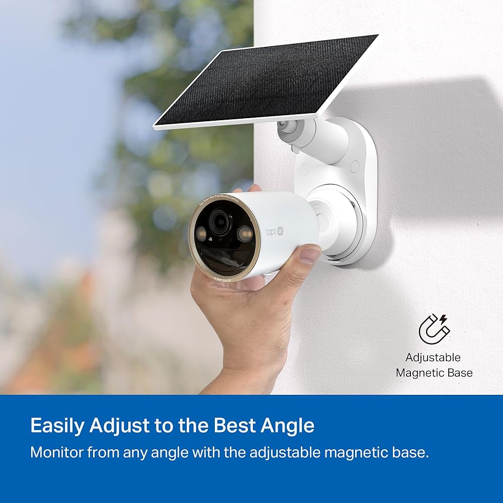 Tapo MagCam 4K Solar, 4K Ultra HD Outdoor Wireless Battery Camera w/Solar Panel – 24/7 Capture, Free Person/Vehicle Detection, Starlight Color Night Vision, Works w/Alexa &amp; Google Home