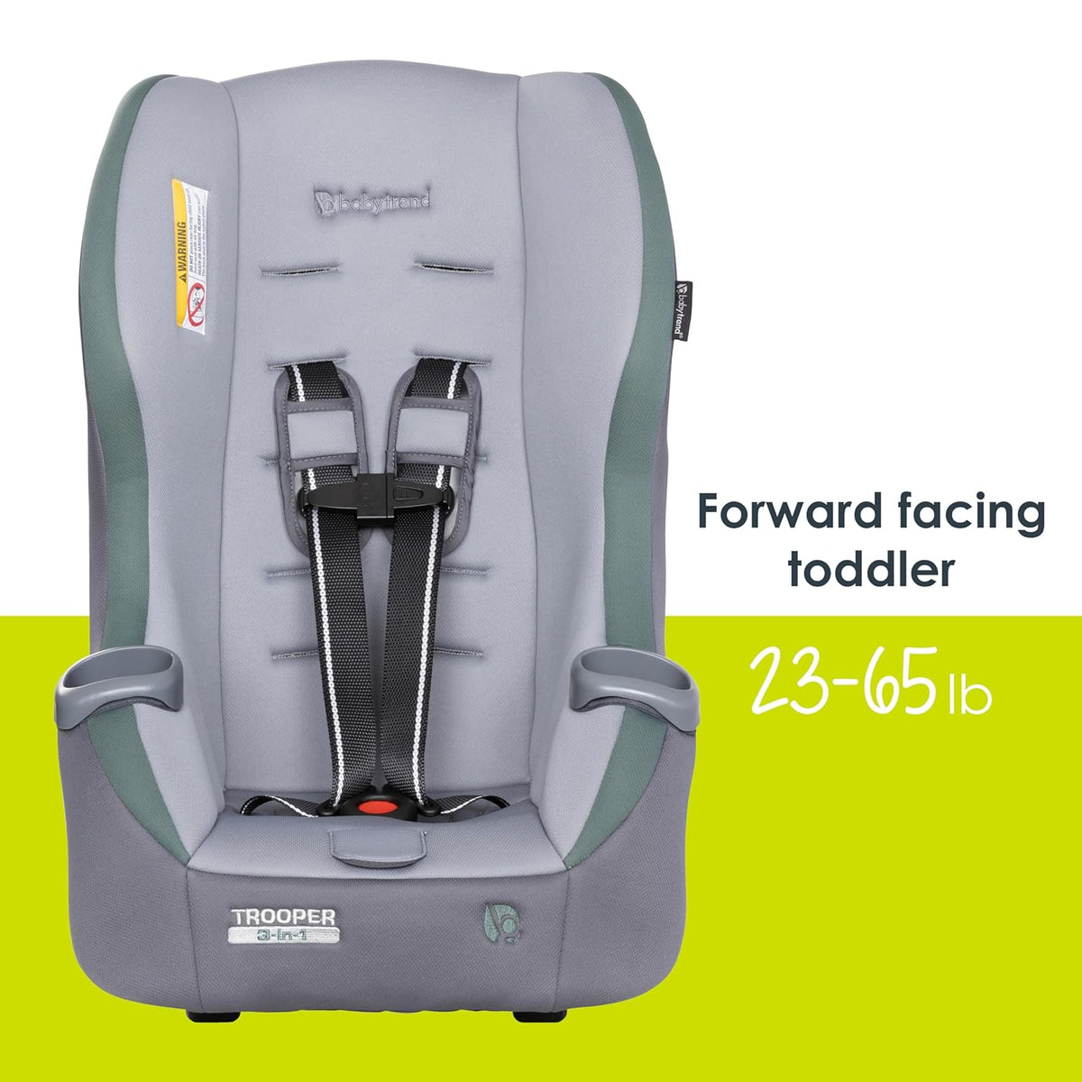 Baby Trend Trooper 3-in-1 Convertible Car Seat, Dash Sage