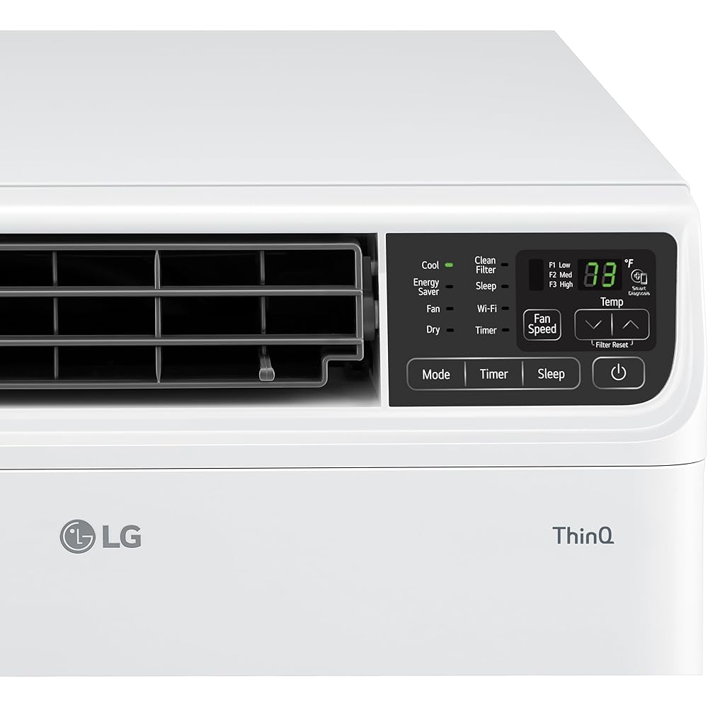 LG 6,000 BTU Window Air Conditioner Unit with Remote Control, 115V, White