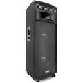 Pyle Portable Cabinet PA Speaker System 1600 Watt Outdoor Stereo Sound Speakers w/ Dual 12" Woofers, 3.4" Piezo Tweeters, 5"x12" Super Horn Midrange, Crossover Network