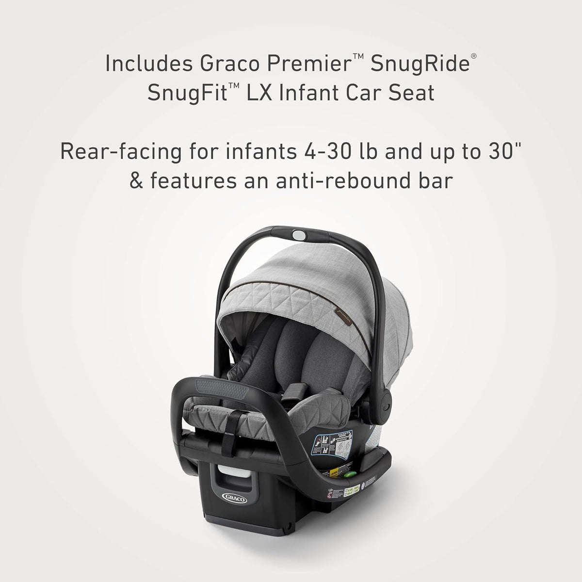 Graco Premier Merge Travel System, Stroller Car Seat Combo, Includes SnugRide SnugFit 35 LX ICS, Midtown