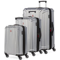 | SwissGear 3750 Hardside Expandable Luggage with Spinner Wheels, Silver, 3-Piece Set (20/24/27) | Suitcases